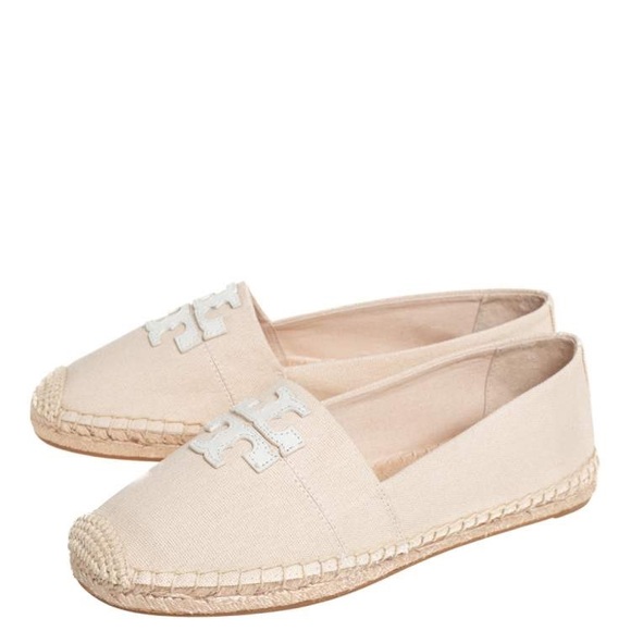Tory Burch Cream Canvas Weston Flat Espadrilles‎ women’s shoes size 7.5 - Picture 4 of 15